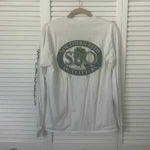 Gildan White Long Sleeve Tee with Graphic